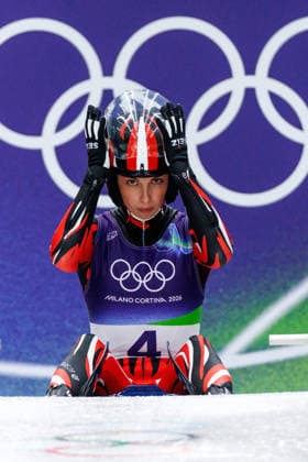 OLYMPICS - Winter Olympic Games, Olympische Spiele, Olympia, OS Milano Cortina 2026 CORTINA D AMPEZZO,ITALY,09.FEB.26 - OLYMPICS, LUGE - Winter Olympic Games Milano Cortina 2026, women, singles, run 1 and 2. Image shows Hannah Prock (AUT).  GEPAxpictures xMaticxKlansek