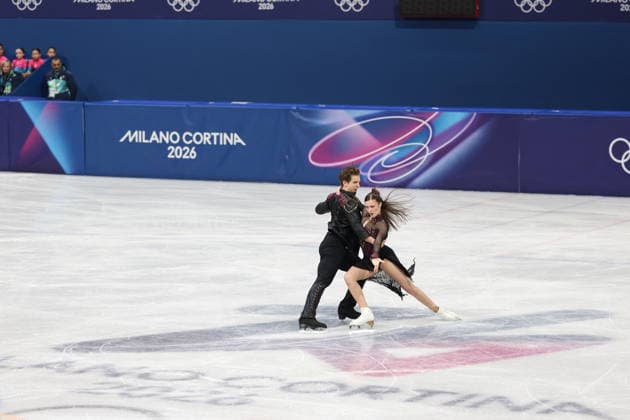 Winter Olympics - Figure skating, Eiskunstlauf Team Event Ice Dance-Rhythm Dance - Milan Christina Carreira and partner Anthony Ponomarenko of Team United States compete in the figure skating team event ice dance-rhythm dance during the Milano Cortina 2026 Winter Olympic Games, Olympische Spiele, Olympia, OS at Milano Ice Skating Arena in Milan on February 9, 2026. Photo by Alexis Jumeau ABACAPRESS.COM Milan Italy  Copyright: xJMP ABACAx