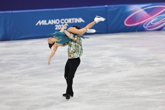 Winter Olympics - Figure skating, Eiskunstlauf Team Event Ice Dance-Rhythm Dance - Milan Jennifer Janse Van Rensburg and Benjamin Steffan of Team Germany compete in the figure skating team event ice dance-rhythm dance during the Milano Cortina 2026 Winter Olympic Games, Olympische Spiele, Olympia, OS at Milano Ice Skating Arena in Milan on February 9, 2026. Photo by Alexis Jumeau ABACAPRESS.COM Milan Italy  Copyright: xJMP ABACAx