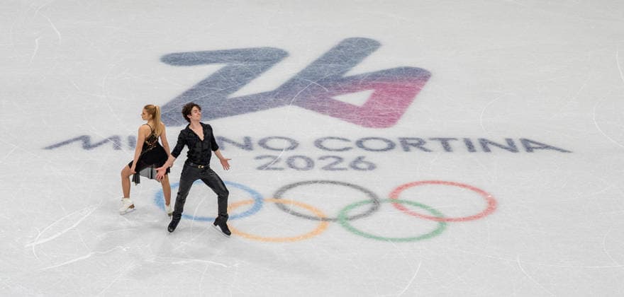 February 9, 2026, Milan, Lombardy, USA: SOFIA VAL and ASAF KAZIMOV of Spain perform during the Team Event - Ice Dance - Rhythm Dance competition at the Milano Ice Skating Arena for the Milano Cortina 2026 Winter Olympics in Milan, Italy. Olympics 2026: Milano Cortina: Team Event Ice Dance Rhythm Dance  - ZUMAa161 20260209_aaa_a161_082 Copyright: xWalterxG.xArcexSr.x
