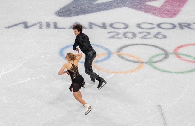 February 9, 2026, Milan, Lombardy, USA: SOFIA VAL and ASAF KAZIMOV of Spain perform during the Team Event - Ice Dance - Rhythm Dance competition at the Milano Ice Skating Arena for the Milano Cortina 2026 Winter Olympics in Milan, Italy. Milan USA - ZUMAa161 20260209_aaa_a161_076 Copyright: xWalterxG.xArcexSr.x