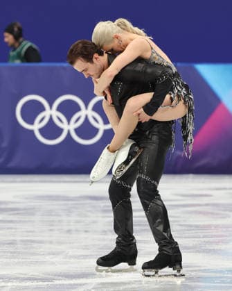 February 9, 2026, Milan, Lombardy, Italy: Olivia Smart of Team Spain and Tim Dieck of Team Spain skate during the Milano Cortina 2026 Olympic Winter games, Winterspiele,Spiele, Summer games at Milano Ice Skating Arena. Olympics 2026: Milano Cortina: Figure skating, Eiskunstlauf - Mixed Ice Dance Rhythm Dance  - ZUMAm117 20260209_oly_m117_038 Copyright: xDavidxMcIntyrex