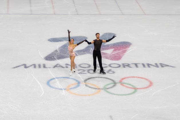 February 9, 2026, Milan, Lombardy, USA: LAURENCE FOURNIER BEAUDRY and GUILLAUME CIZERON of France perform during the Team Event - Ice Dance - Rhythm Dance competition at the Milano Ice Skating Arena for the Milano Cortina 2026 Winter Olympics in Milan, Italy. Olympics 2026: Milano Cortina: Team Event Ice Dance Rhythm Dance  - ZUMAa161 20260209_aaa_a161_135 Copyright: xWalterxG.xArcexSr.x