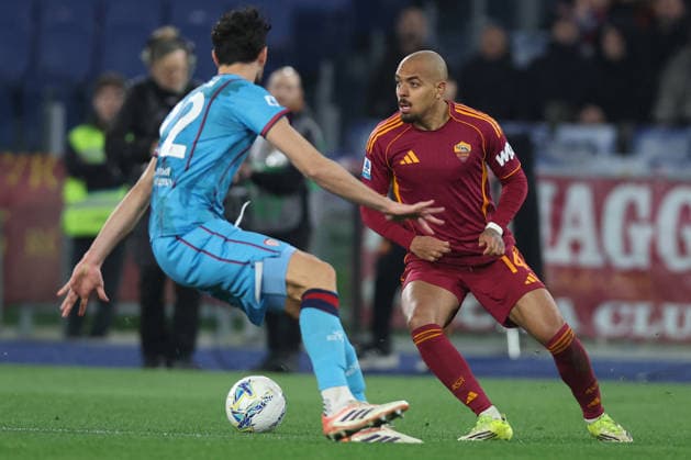 CALCIO - Serie A - AS Roma vs Cagliari Calcio Rome, Italy - February 9, 2026: Donyell Malen of Roma seen in action during the Serie A Enilive 2025-2026 football match between AS Roma vs Cagliari Calcio at Olympic Stadium. Rome Italy  Copyright: xIPAxSport ABACAx