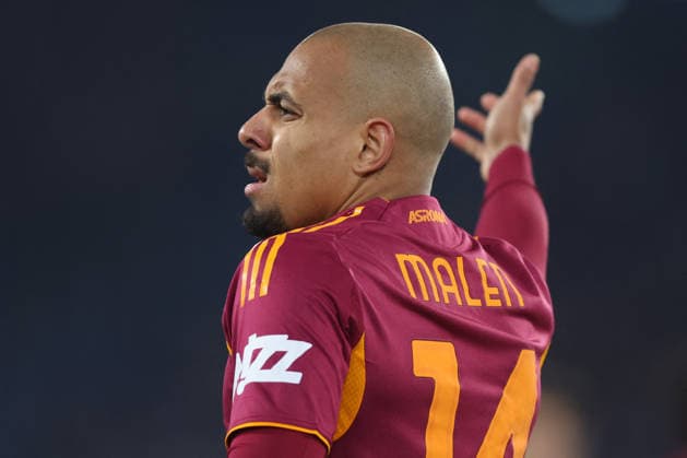 CALCIO - Serie A - AS Roma vs Cagliari Calcio Rome, Italy - February 9, 2026: Donyell Malen of Roma seen in action during the Serie A Enilive 2025-2026 football match between AS Roma vs Cagliari Calcio at Olympic Stadium. Rome Italy  Copyright: xIPAxSport ABACAx