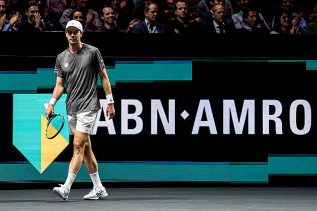 2026-02-09 ABN AMRO Open - Day One ROTTERDAM, NETHERLANDS - FEBRUARY 9: Botic van de Zandschulp looks on during Day One of the ABN AMRO Open at Rotterdam Ahoy on February 9, 2026 in Rotterdam, Netherlands. (Photo by Gabriel Calvino Alonso BSR Agency) Rotterdam Netherlands Content not available for redistribution in The Netherlands directly or indirectly through any third parties. Copyright: xBSRxAgencyx