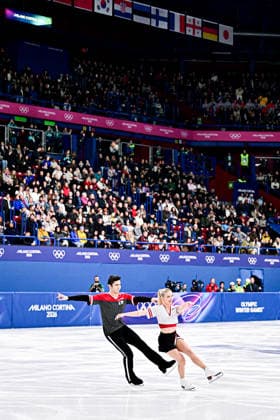 Marjorie LAJOIE & Zachary LAGHA (CAN), during Ice Dance Rhythm Dance, at the Olympic Winter games, Winterspiele,Spiele, Summer games Milano Cortina 2026, at Milano Ice Skating Arena, on February 9, 2026 in Milan, Italy. Noxthirdxpartyxsales  aflo_319141086