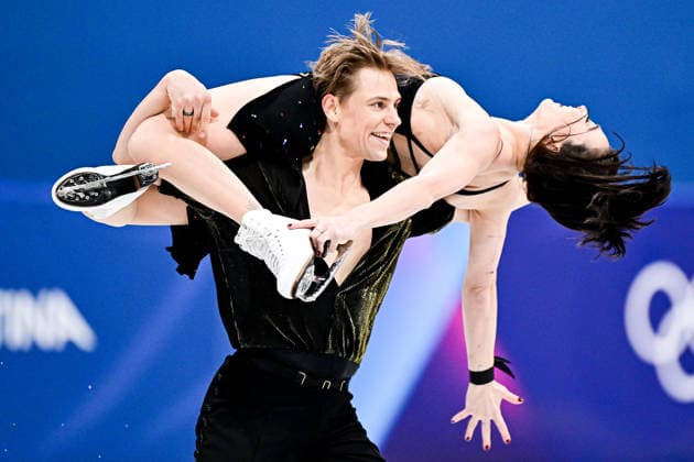 Allison REED & Saulius AMBRULEVICIUS (LTU), during Ice Dance Rhythm Dance, at the Olympic Winter games, Winterspiele,Spiele, Summer games Milano Cortina 2026, at Milano Ice Skating Arena, on February 9, 2026 in Milan, Italy. Noxthirdxpartyxsales  aflo_319141262