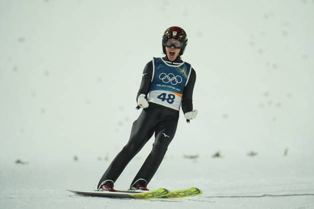 Milano Cortina 2026 Winter Olympics VAL DI FIEMME, ITALY - FEBRUARY 09: Ren Nikaido of Japan competes during the Men s Ski jumping, Skispringen, Ski, nordisch on day three of the Milano Cortina 2026 Winter Olympic Games, Olympische Spiele, Olympia, OS at Predazzo Ski Jumping Stadium in Val di Fiemme, Italy on February 09, 2026. Cemal Yurttas Anadolu Val di Fiemme Italy. Editorial use only. Please get in touch for any other usage.  Copyright: x2026xAnadoluxCemalxYurttasx