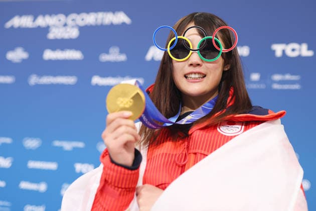 Kokomo Murase (JPN), FEBRUARY 9, 2026 - Snowboarding : Women s Big Air press conference, PK, Pressekonferenz during the Milano Cortina 2026 Olympic Winter games, Winterspiele,Spiele, Summer games at Livigno Snow Park in Livigno, Italy.  aflo_319143595