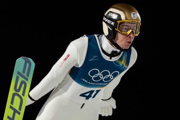 Ski jumping, Skispringen, Ski, nordisch - Milano Cortina 2026 Winter Olympics Day 3 Stefan Kraft during Milano Cortina 2026 Winter Olympics Men™s ski jumping normal hill compettition in Predazzo on February 9, 2026 Predazzo Italy  Copyright: xFotoxOlimpikx originalFilename:jastrzebowski-skijumpi260209_npngC.jpg