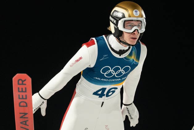 Ski jumping, Skispringen, Ski, nordisch - Milano Cortina 2026 Winter Olympics Day 3 Daniel Tschofenig during Milano Cortina 2026 Winter Olympics Men™s ski jumping normal hill compettition in Predazzo on February 9, 2026 Predazzo Italy  Copyright: xFotoxOlimpikx originalFilename:jastrzebowski-skijumpi260209_npTOt.jpg