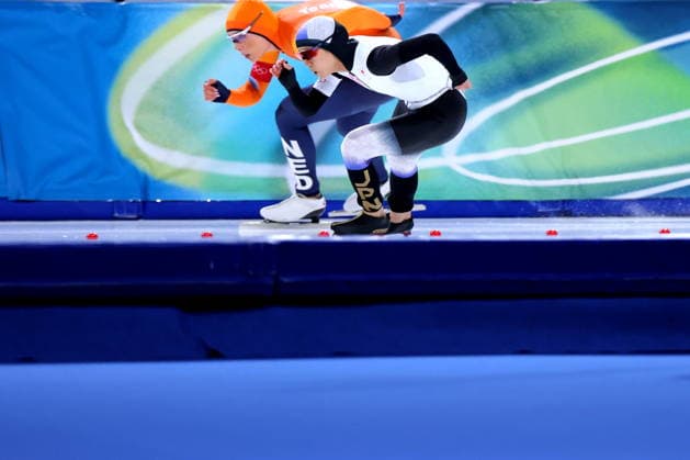 (L-R) Jutta Leerdam (NED), Miho Takagi (JPN), FEBRUARY 9, 2026 - Speed skating, Eisschnelllauf : Women s 1000m during the Milano Cortina 2026 Olympic Winter games, Winterspiele,Spiele, Summer games at Milano Speed Skating Stadium in Milan, Italy. Noxthirdxpartyxsales  aflo_319156246