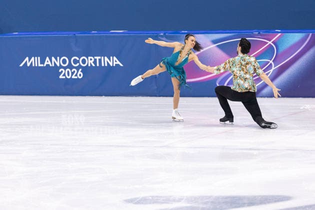 Winter Olympics - Figure skating, Eiskunstlauf Team Event Ice Dance-Rhythm Dance - Milan AJ Jennifer Janse Van Rensburg and Benjamin Steffan of Team Germany compete in the figure skating team event ice dance-rhythm dance during the Milano Cortina 2026 Winter Olympic Games, Olympische Spiele, Olympia, OS at Milano Ice Skating Arena in Milan on February 9, 2026. Photo by Alexis Jumeau ABACAPRESS.COM Milan  Copyright: xJumeauxAlexis ABACAx