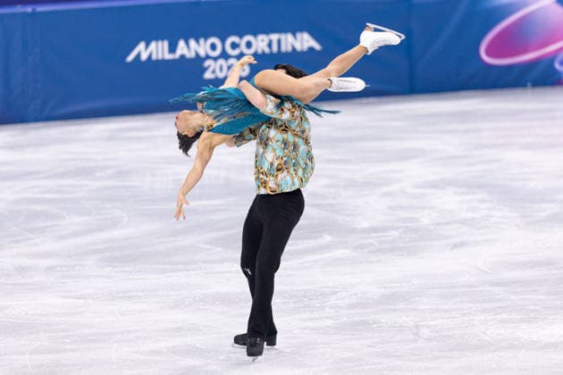 Winter Olympics - Figure skating, Eiskunstlauf Team Event Ice Dance-Rhythm Dance - Milan AJ Jennifer Janse Van Rensburg and Benjamin Steffan of Team Germany compete in the figure skating team event ice dance-rhythm dance during the Milano Cortina 2026 Winter Olympic Games, Olympische Spiele, Olympia, OS at Milano Ice Skating Arena in Milan on February 9, 2026. Photo by Alexis Jumeau ABACAPRESS.COM Milan  Copyright: xJumeauxAlexis ABACAx