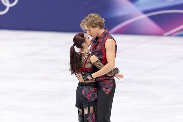 Winter Olympics - Figure skating, Eiskunstlauf Team Event Ice Dance-Rhythm Dance - Milan AJ Diana Davis and Gleb Smolkin of Team Georgia compete in the figure skating team event ice dance-rhythm dance during the Milano Cortina 2026 Winter Olympic Games, Olympische Spiele, Olympia, OS at Milano Ice Skating Arena in Milan on February 9, 2026. Photo by Alexis Jumeau ABACAPRESS.COM Milan  Copyright: xJumeauxAlexis ABACAx