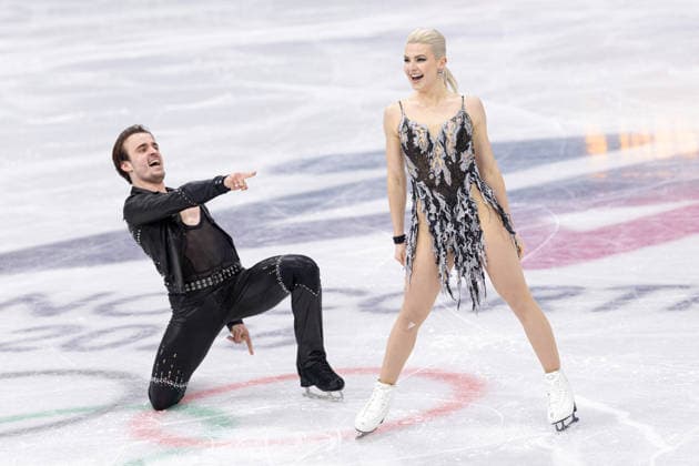 Winter Olympics - Figure skating, Eiskunstlauf Team Event Ice Dance-Rhythm Dance - Milan AJ Olivia Smart and partner Tim Dieck of Team Spain compete in the figure skating team event ice dance-rhythm dance during the Milano Cortina 2026 Winter Olympic Games, Olympische Spiele, Olympia, OS at Milano Ice Skating Arena in Milan on February 9, 2026. Photo by Alexis Jumeau ABACAPRESS.COM Milan  Copyright: xJumeauxAlexis ABACAx