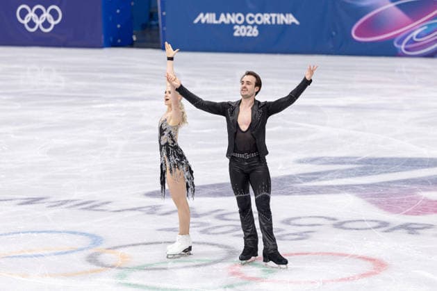 Winter Olympics - Figure skating, Eiskunstlauf Team Event Ice Dance-Rhythm Dance - Milan AJ Olivia Smart and partner Tim Dieck of Team Spain compete in the figure skating team event ice dance-rhythm dance during the Milano Cortina 2026 Winter Olympic Games, Olympische Spiele, Olympia, OS at Milano Ice Skating Arena in Milan on February 9, 2026. Photo by Alexis Jumeau ABACAPRESS.COM Milan  Copyright: xJumeauxAlexis ABACAx