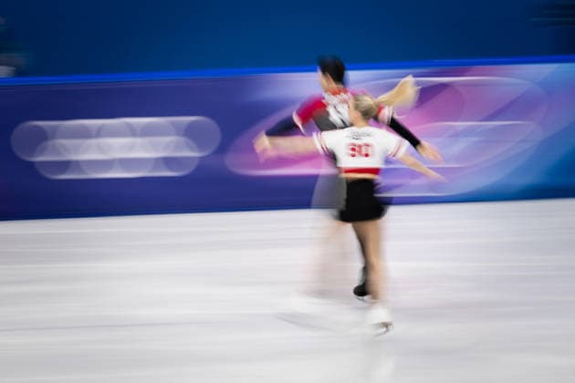 Winter Olympics - Figure skating, Eiskunstlauf Team Event Ice Dance-Rhythm Dance - Milan AJ Marjorie Lajoie and Zachary Lagha of Team Canada compete in the figure skating team event ice dance-rhythm dance during the Milano Cortina 2026 Winter Olympic Games, Olympische Spiele, Olympia, OS at Milano Ice Skating Arena in Milan on February 9, 2026. Photo by Alexis Jumeau ABACAPRESS.COM Milan  Copyright: xJumeauxAlexis ABACAx