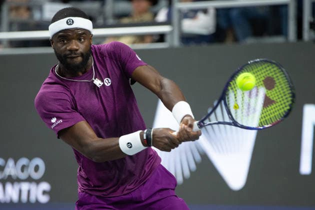 February 9, 2026, Frisco, Texas, USA: FRANCIS TIAFOE (USA) hits the ball during a menÃ¢â‚¬â ¢s singles match at 2026 Nexo Dallas Open at The Ford Center at The Star in Frisco, Texas. Tiafoe defeated Atmane 4:6, 6:2, 6:2. Tennis 2026: Dallas Open: Atmane 4:6, 6:2, 6:2 Tiafoe  - ZUMAh193 20260209_zsp_h193_126 Copyright: xDanielxMcGregor-Huyerx