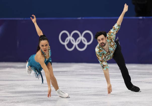 (260209) -- MILAN, Feb. 9, 2026 -- Jennifer Janse van Rensburg (L) Benjamin Steffan of Germany compete during the rhythm dance of Figure skating, Eiskunstlauf ice dance competition at the Milan-Cortina 2026 Olympic Winter games, Winterspiele,Spiele, Summer games in Milan, Italy, Feb. 9, 2026. ) (MICO2026)ITALY-MILAN-OLYMPIC WINTER GAMES-FIGURE SKATING-ICE DANCE-RHYTHM DANCE ChenxYichen 