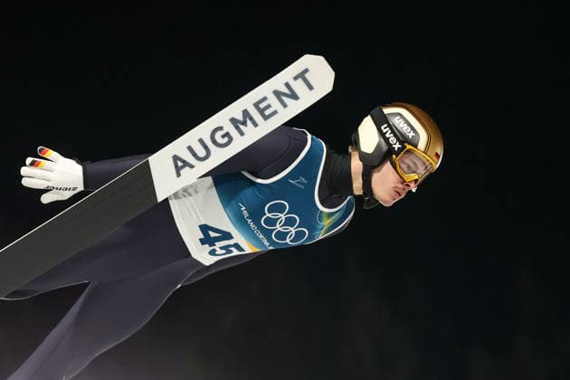 (260210) -- PREDAZZO, Feb. 10, 2026 -- Philipp Raimund of Germany competes during the Ski jumping, Skispringen, Ski, nordisch Men s Normal Hill Individual of the 2026 Milan-Cortina Winter Olympics in Predazzo, Italy, Feb. 9, 2026. ) (MICO2026)ITALY-MILAN-OLYMPIC Winter games, Winterspiele,Spiele, Summer games SKI JUMPING-MEN S NORMAL HILL INDIVIDUAL HuangxWei 