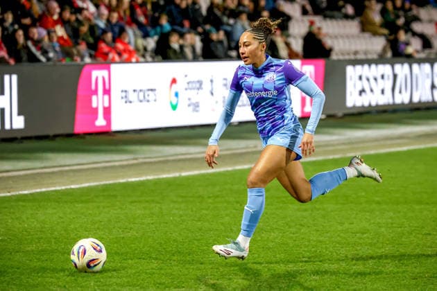 09 02 2026, xsscx, Frauen Fussball, 1 FC Koeln SGS Essen, 1 Fussball Bundesliga, 17 Spieltag, Franz Kremer Stadion, Saison 2025 2026 Vanessa Fürst SGS Essen 8 DFB regulations prohibit any use of photographs as image sequences and or quasi video Photo xSandraxScherningxPressefotoKochx Nordrhein Westfalen Germany