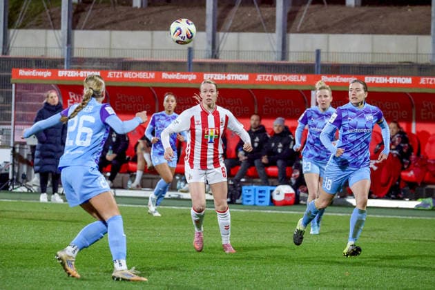 09 02 2026, xsscx, Frauen Fussball, 1 FC Koeln SGS Essen, 1 Fussball Bundesliga, 17 Spieltag, Franz Kremer Stadion, Saison 2025 2026 Sandra Maria Jessen 1 FC Koeln 6 DFB regulations prohibit any use of photographs as image sequences and or quasi video Photo xSandraxScherningxPressefotoKochx Nordrhein Westfalen Germany