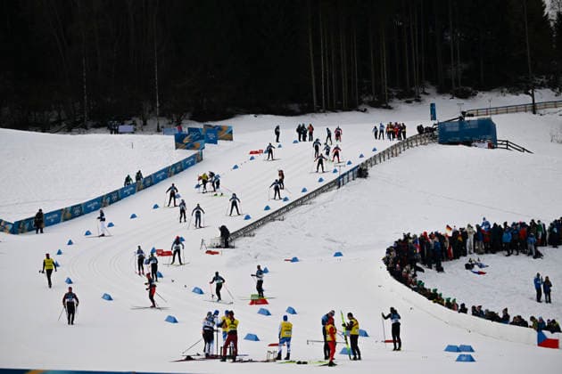 LKS 20260210 Athletes warming up before the women s Sprint Classic Qualification at the Milano Cortina Winter Olympics at the Tesero Cross Country Skiing Stadium on February 10, 2026. - MARKKU ULANDER Tesero Italy H1vbusBh6co  Copyright: xMarkkuxUlanderx H1vbusBh6co