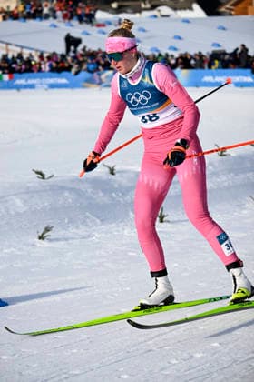 LKS 20260210 Hanna Karaliova of Belarus during the women s Sprint Classic Qualification at the Milano Cortina Winter Olympics at the Tesero Cross Country Skiing Stadium on February 10, 2026. - MARKKU ULANDER Tesero Italy ncQdkBrc2aM  Copyright: xMarkkuxUlanderx ncQdkBrc2aM