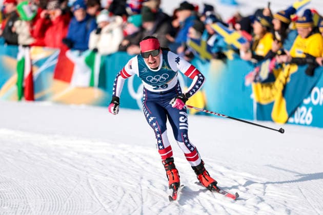 OLYMPICS - Winter Olympic Games, Olympische Spiele, Olympia, OS Milano Cortina 2026 TESERO,ITALY,10.FEB.26 - OLYMPICS, NORDIC SKIING, CROSS COUNTRY SKIING - Winter Olympic Games Milano Cortina 2026, sprint classic, men and women, qualification. Image shows Julia Kern (USA).  GEPAxpictures xMatthiasxTrinkl