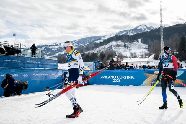 260210 Edvin Anger of Sweden and Ondrej Cerny of Czechia compete in the men s classic technique cross-country skiing sprint prologue during day 4 of the 2026 Winter Olympics on February 10, 2026 in Val di Fiemme. Photo: Joel Marklund BILDBYRAN kod JM MT0970 skidor cross-country skiing langrenn Olympic Games, Olympische Spiele, Olympia, OS olympics winter olympics os ol olympiska spel vinter-os olympiske leker milano cortina 2026 milan cortina 2026 milano cortina 2026 olympic games milano cortina 2026 winter olympic games milano cortina-os milano cortina-ol vinter-ol 4 bbeng sprint sverige tjeckien *** 260210 Edvin Anger of Sweden and Ondrej Cerny of Czechia compete in the men s classic technique cross country skiing sprint prologue during day 4 of the 2026 Winter Olympics on February 10, 2026 in Val di Fiemme Photo Joel Marklund BILDBYRAN kod JM MT0970 skidor cross country skiing langrenn olympic games olympics winter olympics os ol olympiska spel vinter os olympiske leker milano cortina 2026 milan cortina 2026 milano cortina 2026 olympic games milano cortina 2026 winter olympic games milano cortina os milano cortina ol vinter ol 4 bbeng sprint sverige tjeckien  Copyright: JOELxMARKLUND BB260210JM025