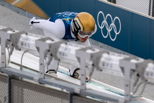 OLYMPICS - Winter Olympic Games, Olympische Spiele, Olympia, OS Milano Cortina 2026 VAL DI FIEMME,ITALY,10.FEB.26 - OLYMPICS, NORDIC SKIING, NORDIC COMBINED, Ski jumping, Skispringen, Ski, nordisch - Winter Olympic Games Milano Cortina 2026, normal hill, training . Image shows Stefan Rettenegger (AUT).  GEPAxpictures xOliverxLerch