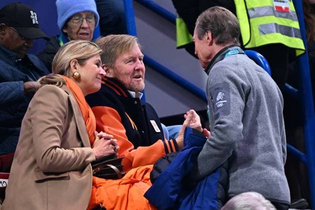 Milano Cortina 2026, King Willem-Alexander and Queen Maxima of the Netherlands visit short track competitions
