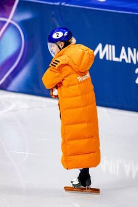 MILAN Xandra Velzeboer in action during the women s 500 meters qualifying event at the Milan Ice Skating Area during the Winter Olympics. ROBIN VAN LONKHUIJSEN ANP xVIxANPxSportx xxANPxIVx 550223318 originalFilename: 550223318.jpg