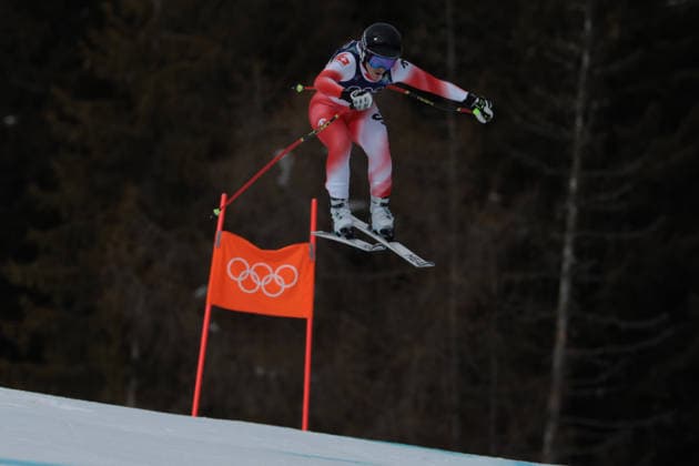 Delia Durrer (SUI) during the Olympic Winter games, Winterspiele,Spiele, Summer games Milano-Cortina 2026, Alpine Skiing Women s Team Combined Downhill on February 10, 2026 at Tofane Alpine Skiing Centre in Cortina D Ampezzo, Italy  Copyright: xLucianoxMariaxBisi IPAxSportx xipa-agency.netx xx IPA_71212576 IPA_Agency_IPA71212576