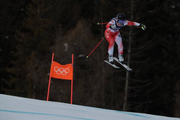 Delia Durrer (SUI) during the Olympic Winter games, Winterspiele,Spiele, Summer games Milano-Cortina 2026, Alpine Skiing Women s Team Combined Downhill on February 10, 2026 at Tofane Alpine Skiing Centre in Cortina D Ampezzo, Italy  Copyright: xLucianoxMariaxBisi IPAxSportx xipa-agency.netx xx IPA_71212578 IPA_Agency_IPA71212578