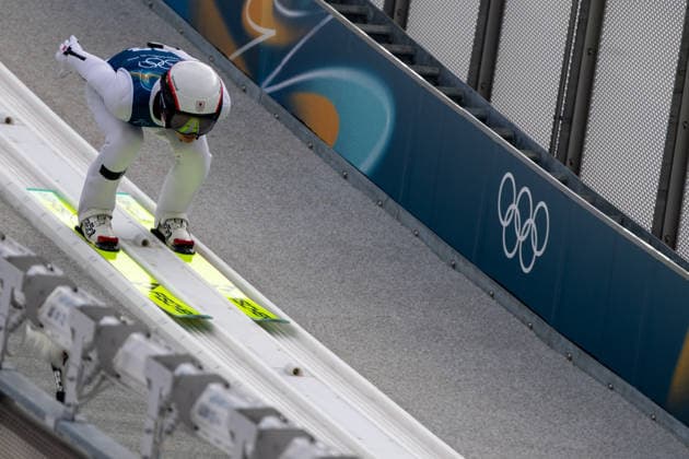 OLYMPICS - Winter Olympic Games, Olympische Spiele, Olympia, OS Milano Cortina 2026 VAL DI FIEMME,ITALY,10.FEB.26 - OLYMPICS, NORDIC SKIING, NORDIC COMBINED, Ski jumping, Skispringen, Ski, nordisch - Winter Olympic Games Milano Cortina 2026, normal hill, training . Image shows Ryota Yamamoto (JPN).  GEPAxpictures xOliverxLerch