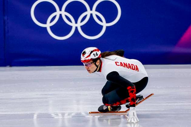 Courtney Sarault of Canada Women s 500m, Milano Cortina 2026 Winter Olympics: Day 4, Short Track Speed skating, Eisschnelllauf - Milano Cortina 2026 Winter Olympics: Day 4, Milano Speed Skating Stadium, February 10, 2026, Milan, Italy.