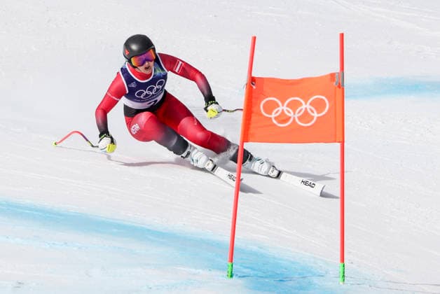 OLYMPICS - Winter Olympic Games, Olympische Spiele, Olympia, OS Milano Cortina 2026 CORTINA D AMPEZZO,ITALY,10.FEB.26 - OLYMPICS, ALPINE SKIING - Winter Olympic Games Milano Cortina 2026, team combined, downhill, women. Image shows Nina Ortlieb (AUT).  GEPAxpictures xMaticxKlansek