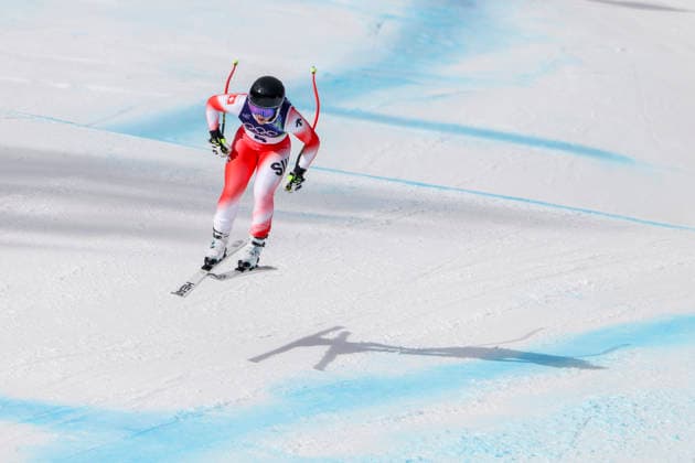OLYMPICS - Winter Olympic Games, Olympische Spiele, Olympia, OS Milano Cortina 2026 CORTINA D AMPEZZO,ITALY,10.FEB.26 - OLYMPICS, ALPINE SKIING - Winter Olympic Games Milano Cortina 2026, team combined, downhill, women. Image shows Delia Durrer (SUI).  GEPAxpictures xMaticxKlansek