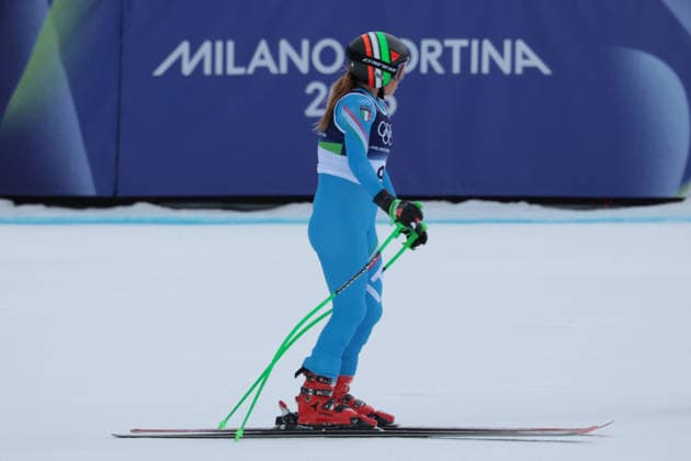Sofia Goggia (ITA) shows her dejection during the Olympic Winter games, Winterspiele,Spiele, Summer games Milano-Cortina 2026, Alpine Skiing Women s Team Combined Downhill on February 10, 2026 at Tofane Alpine Skiing Centre in Cortina D Ampezzo, Italy  Copyright: xLucianoxMariaxBisi IPAxSportx xipa-agency.netx xx IPA_71212882 IPA_Agency_IPA71212882