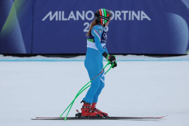 GIOCHI OLIMPICI - Olimpiadi Invernali Milano-Cortina 2026 - Alpine Skiing Women s Team Combined, Downhill Sofia Goggia (ITA) shows her dejection during the Olympic Winter games, Winterspiele,Spiele, Summer games Milano-Cortina 2026, Alpine Skiing Women s Team Combined Downhill on February 10, 2026 at Tofane Alpine Skiing Centre in Cortina D Ampezzo, Italy Cortina D Ampezzo Italy  Copyright: xIPAxSport ABACAx