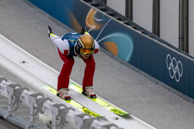 OLYMPICS - Winter Olympic Games, Olympische Spiele, Olympia, OS Milano Cortina 2026 VAL DI FIEMME,ITALY,10.FEB.26 - OLYMPICS, NORDIC SKIING, NORDIC COMBINED, Ski jumping, Skispringen, Ski, nordisch - Winter Olympic Games Milano Cortina 2026, normal hill, training . Image shows Milosz Krzempek (POL).  GEPAxpictures xOliverxLerch
