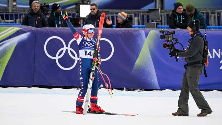 OLYMPICS - Winter Olympic Games, Olympische Spiele, Olympia, OS Milano Cortina 2026 CORTINA D AMPEZZO,ITALY,10.FEB.26 - OLYMPICS, ALPINE SKIING - Winter Olympic Games Milano Cortina 2026, team combined, downhill, women. Image shows Breezy Johnson (USA).  GEPAxpictures xAlexanderxSolc