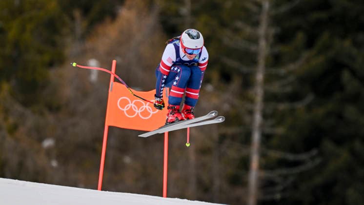 OLYMPICS - Winter Olympic Games, Olympische Spiele, Olympia, OS Milano Cortina 2026 CORTINA D AMPEZZO,ITALY,10.FEB.26 - OLYMPICS, ALPINE SKIING - Winter Olympic Games Milano Cortina 2026, team combined, downhill, women. Image shows Breezy Johnson (USA).  GEPAxpictures xAlexanderxSolc