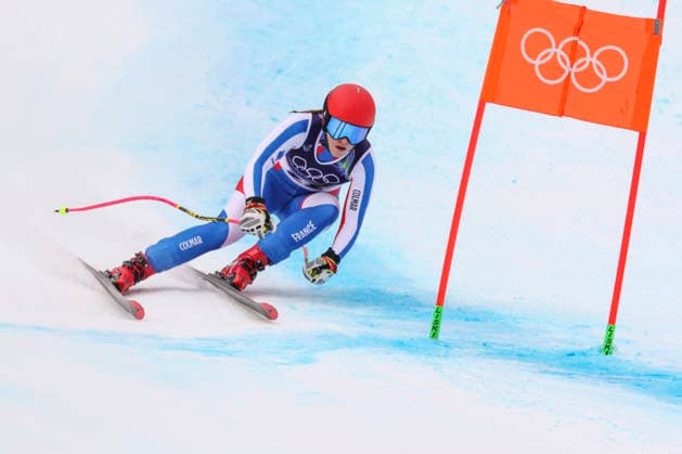 OLYMPICS - Winter Olympic Games, Olympische Spiele, Olympia, OS Milano Cortina 2026 CORTINA D AMPEZZO,ITALY,10.FEB.26 - OLYMPICS, ALPINE SKIING - Winter Olympic Games Milano Cortina 2026, team combined, downhill, women. Image shows Camille Cerutti (FRA).  GEPAxpictures xMaticxKlansek