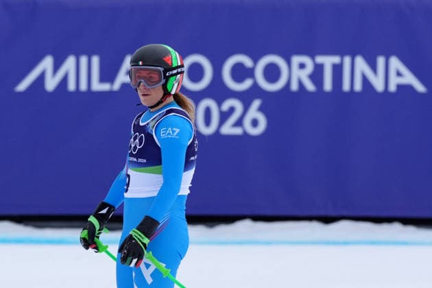 durante la Combinata a squadre donne, discesa liberain occasione delle Olimpiadi Invernali Milano-Cortina 2026 10 Febbraio 2026, Cortina, Italia (Foto Davide Spada LaPresse) during the women s team combined downhill event at the Milan-Cortina 2026 Winter Olympics, February 10, 2026, Cortina, Italy  Copyright: xSpada LaPressex