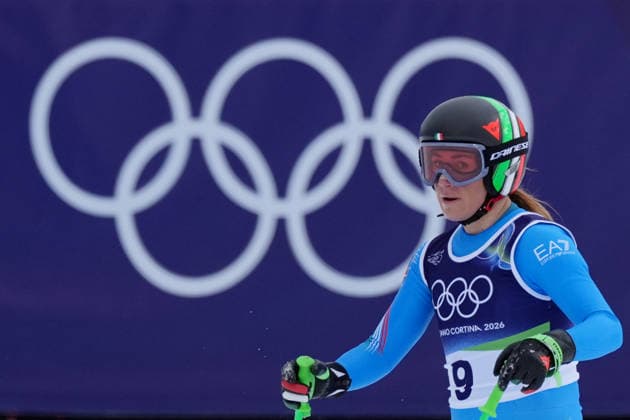 durante la Combinata a squadre donne, discesa liberain occasione delle Olimpiadi Invernali Milano-Cortina 2026 10 Febbraio 2026, Cortina, Italia (Foto Davide Spada LaPresse) during the women s team combined downhill event at the Milan-Cortina 2026 Winter Olympics, February 10, 2026, Cortina, Italy  Copyright: xSpada LaPressex