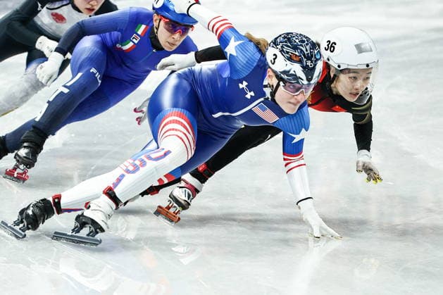 ITALY, MILAN - FEBRUARY 10, 2026: Xinran Wang of China, Corinne Stoddard of the USA, Arianna Sighel of Italy, and Rika Kanai of Japan (R-L) compete in the women s short track Speed skating, Eisschnelllauf 500 metres heat during the 2026 Winter Olympic Games, Olympische Spiele, Olympia, OS at the Milano Ice Skating Arena 2026 Winter Olympics: Women S 500m Short Track Speed Skating Event  - ZUMAt113 20260210_zaa_t113_119 Copyright: xMikhailxTereshchenkox